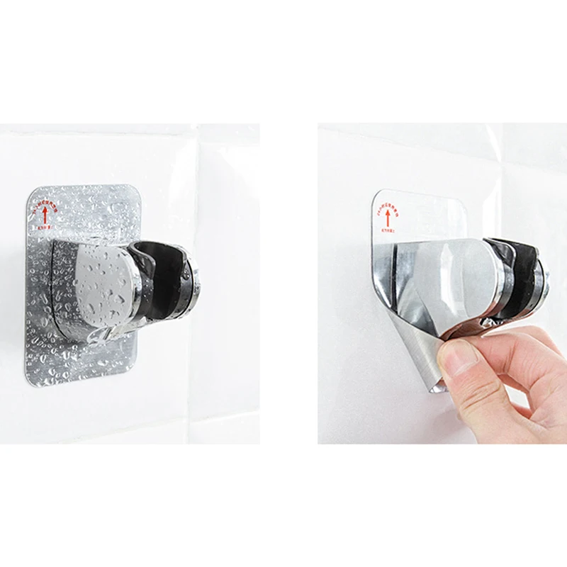 Прочный Настенный самоклеющийся держатель для душевой головки стойки часы с