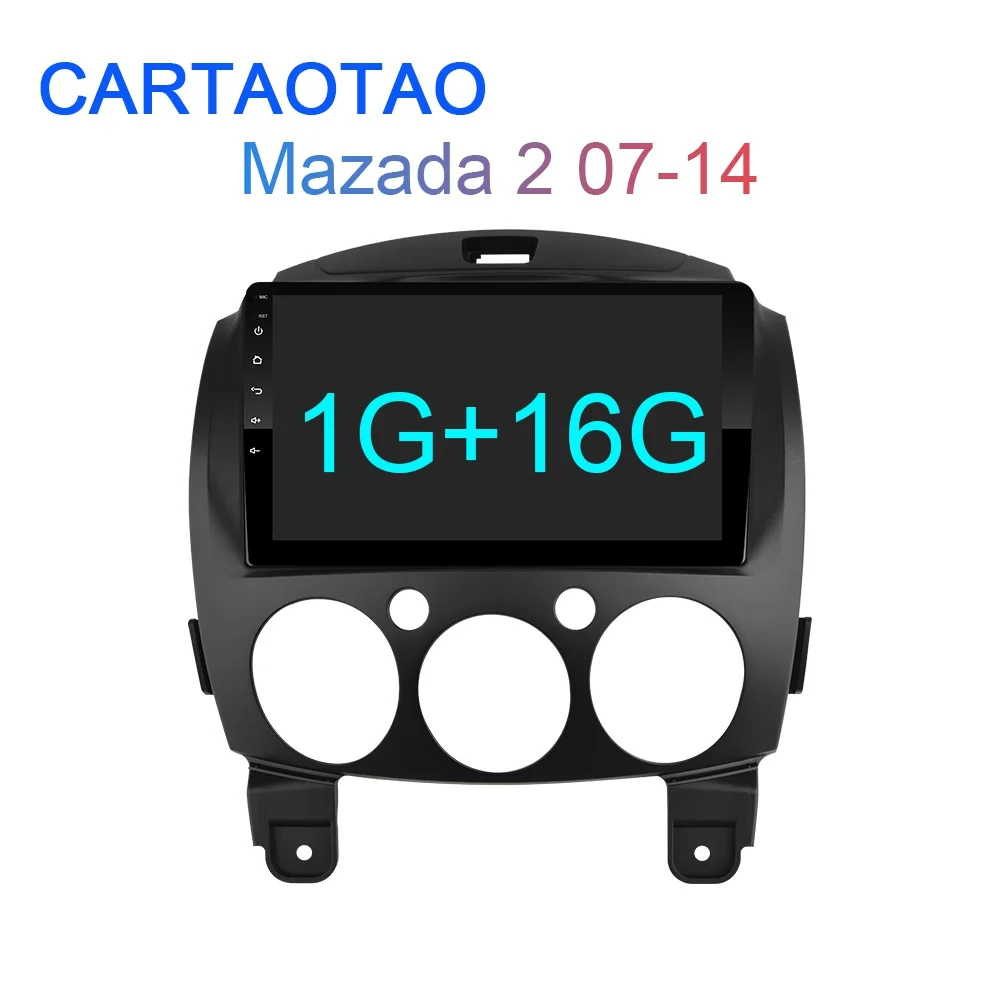 1G-16G 2G+ 32G " Android 8,1 GO автомобильный Радио dvd-плеер для MAZDA 2/Jinxiang/DE/третьего поколения 2007- 2Din радио gps навигация WiFi - Цвет: 1G-16G