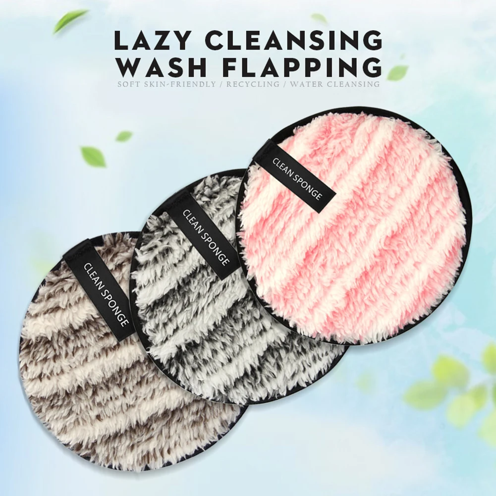 3 шт. основа инструмент двусторонняя ткань для чистки лица многоразовая спонж для макияжа удалить пуховка для пудры кожи Уход за полостью рта мягкая косметическая круглая