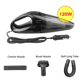 

High Power Small Car Vacuum Cleaner 120W Portable Vacuum Cleaner Auto Large Capacity Washing Vacuum Cleaner Car