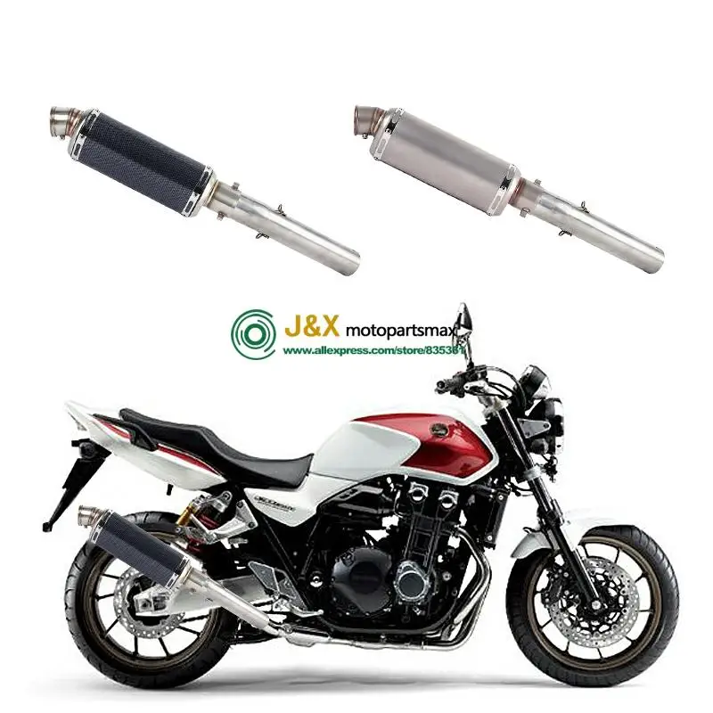 Мотоцикл полный системы глушитель Escape дБ убийца слипоны для Honda CB1300 CB 1300 среднего контакта трубы 2003 до 2013