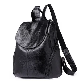 

Ladies Backpack New Fashion Simple Student Backpack Female Pu College Style Large Capacity Bag