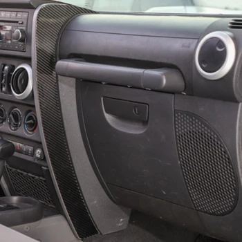 

For Jeep Wrangler JK Center Console Cover 2007-2010 Real Carbon Fiber Car Trim Decor