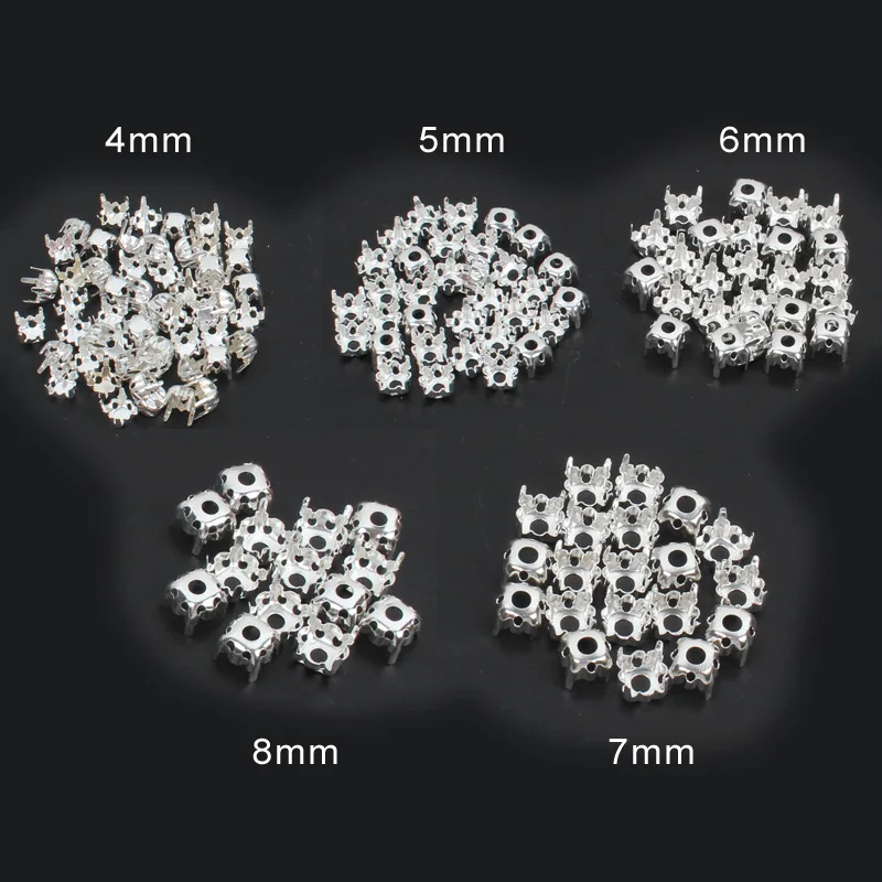 Sew-on Empty Claw Set for Rhinestone with sewing hole Copper metal Claws DIY clothing accessories sew on rhinestones sewing rhinestones rhinestone accessories rhinestone claw