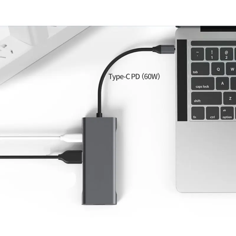 7 в 1 USB C концентратор ключ с type C концентратор SD/TF кард-ридер HDMI для MacBook Air Pro и других типов C ноутбуков