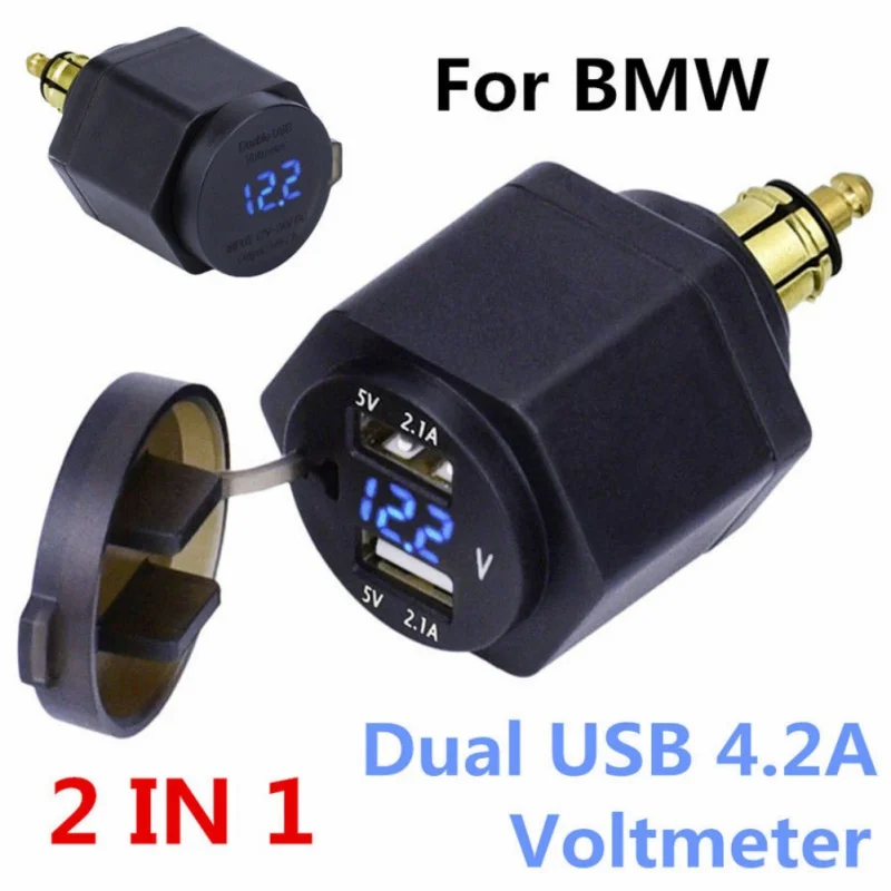 US $8.18 23% OFF|Waterproof Dual USB Charger Power Adapter LED Voltmeter DIN Plug Socket For BMW Triumph Hella Motorcycle|Cables, Adapters & Sockets| US $8.18 23% OFF|Waterproof Dual USB Charger Power Adapter LED Voltmeter DIN Plug Socket For BMW Triumph Hella Motorcycle|Cables, Adapters & Sockets|