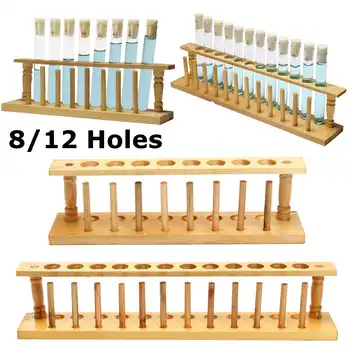 

22mm Diameter 8/12 Holes Wood Wooden Centrifugal Test Tube Stand Rack Test Tube Strong Rack Holder Lab Equipment laboratory