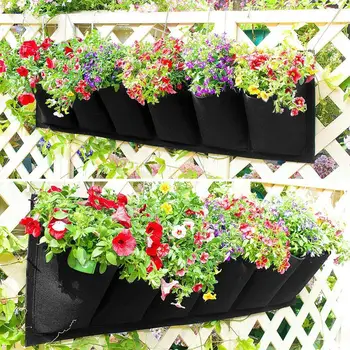 

Outdoor Plant Grow Bags Thickened Non-Woven Fabric Bag Vertical Wall Garaden for Indoor