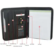 A4 многофункциональная сумка на молнии папка-менеджер с калькулятором бизнес-держатель для карт Портфолио менеджер бизнес-офис Портфолио wi