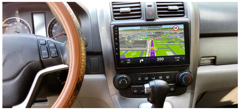 Sinosmart Android 8,1 автомобильный радиоприемник с навигацией GPS для Honda CRV C-RV 2006- 2din 2.5D ips/QLED экран