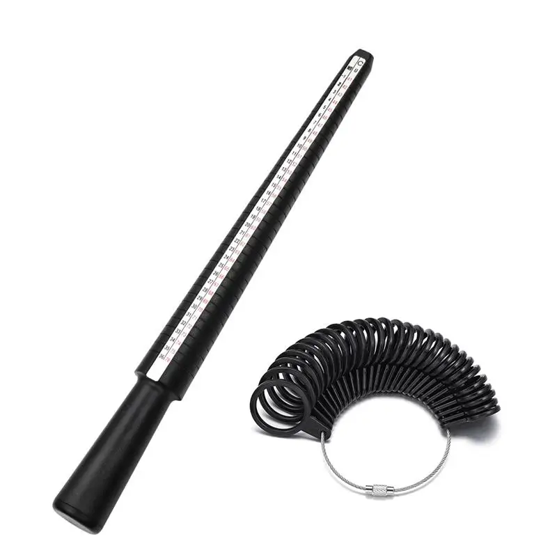 Professional Ring Mandrel Stick Finger Gauge Ring  UK/US Size Measurements Tools For DIY Jewelry Measuring Tools Set