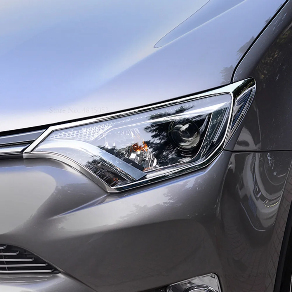 Для Toyota Rav4 Rav 4 2016 2017 наружный ABS хромированный передний светильник налобный