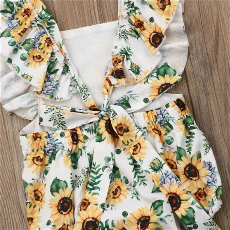 fashion Newborn Kids Baby Girl Floral Romper Jumpsuit Playsuit Clothes Outfit Sunsuit Baby Clothing