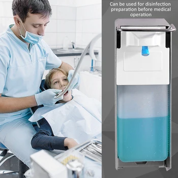 

1000ml Elbow Hand Sanitizer Soap Dispenser Aluminum Disinfectant Soap Dispensers Wall Hand Spray Alcohol Public Outdoor Clean