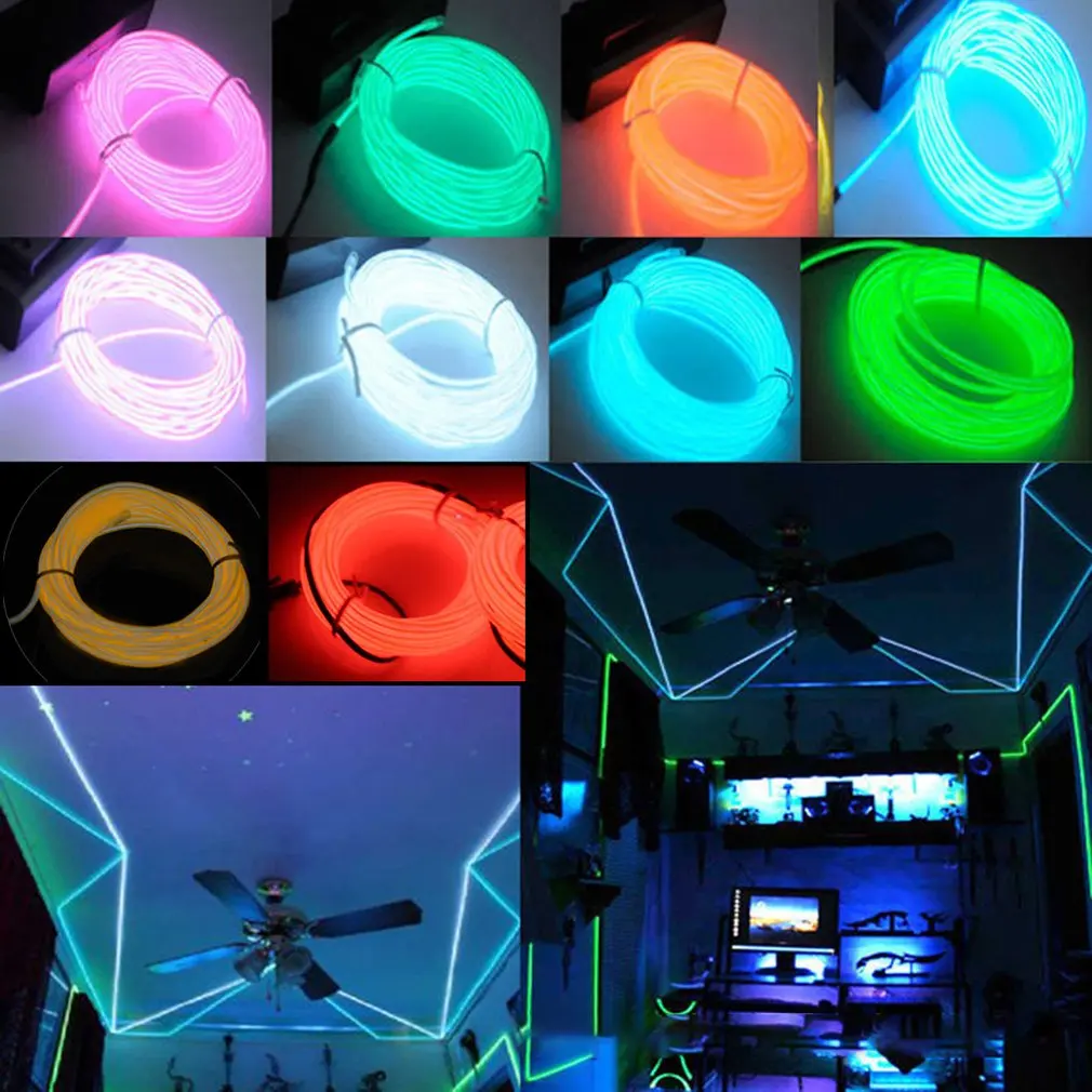 

2.3Mmel Cold Light Luminous Line Car Atmosphere Decorative Light Line 3 Meter Set With Drive Professional Fashion