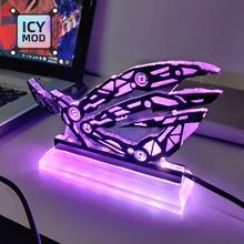 A-RGB rog figura crença decoração 5v3pin república dos jogadores led arco-íris iluminação aura sincronização personalizado mod acrílico painel de iluminação