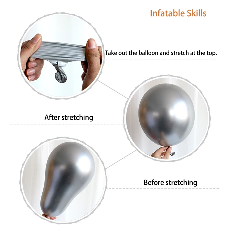 30/50pcs 10inch silver gold Metallic Latex Balloons Colors Chrome Globos Wedding Adult Birthday Party Photography Props Decor