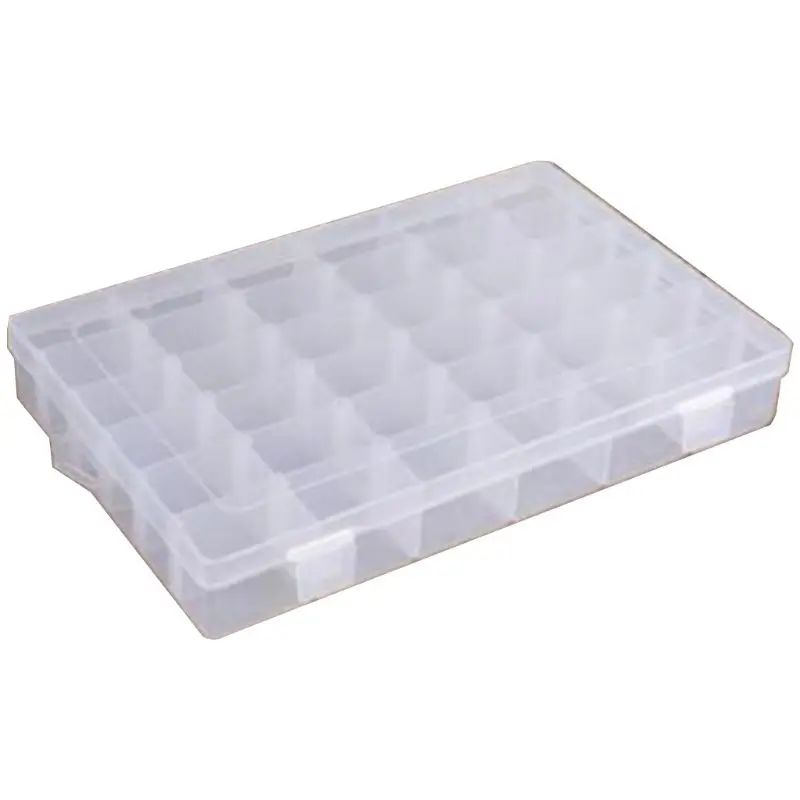 

36 Grid Plastic Storage Jewelry Box Organizer Container with Adjustable Dividers