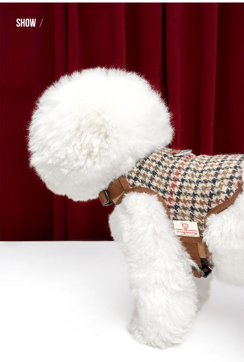 TUFF HOUND жгут для домашних животных зимой Харрис Твид шерсть фланелевый жилет быстросъемный питомец Рождество Собака Теплая осенняя/зимняя одежда