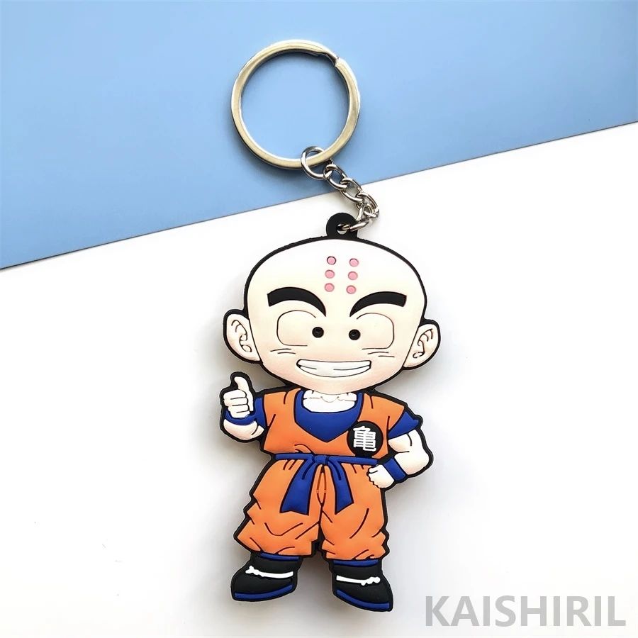 Мода Dragon Ball Z брелок ПВХ Аниме Супер Saiyan Goku брелок мультяшный фигурки Модель брелок для ключей кольцо