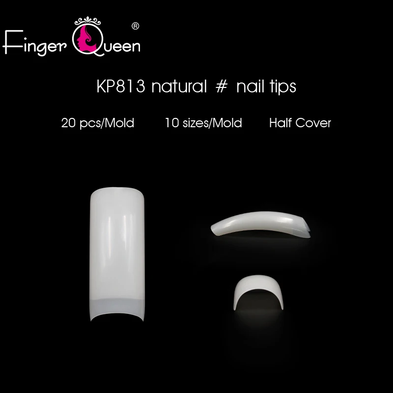 FingerQueen 100 шт половинные ногти накладные ногти искусственные DIY Поддельные УФ гель для ногтей украшения маникюрные накладные ногти