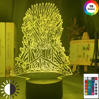 

Iron Throne Model Led Night Light Game of Thrones Lamp Color Changing Touch Sensor Atmosphere for Bedroom Decor Nightlight Gift