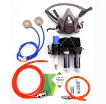 Système de respirateur à Air 2 en 1, fonction industrielle, fourni avec 6200 demi visage, masque à gaz chimique de laboratoire