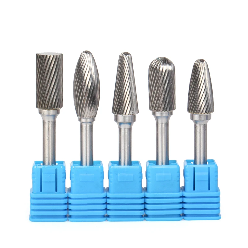 Versery 1pc Head Tungsten Carbide Rotary Burr file Tool Point Die Grinder Abrasive Tools Drill Milling Carving Bit Tools