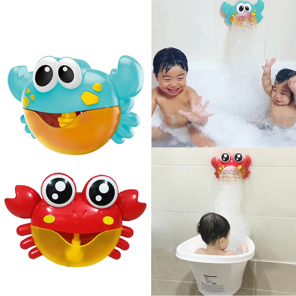 2 Pieces Kids Baby Bath Toy Crab Pattern Bubble Maker For Bathroom Decor