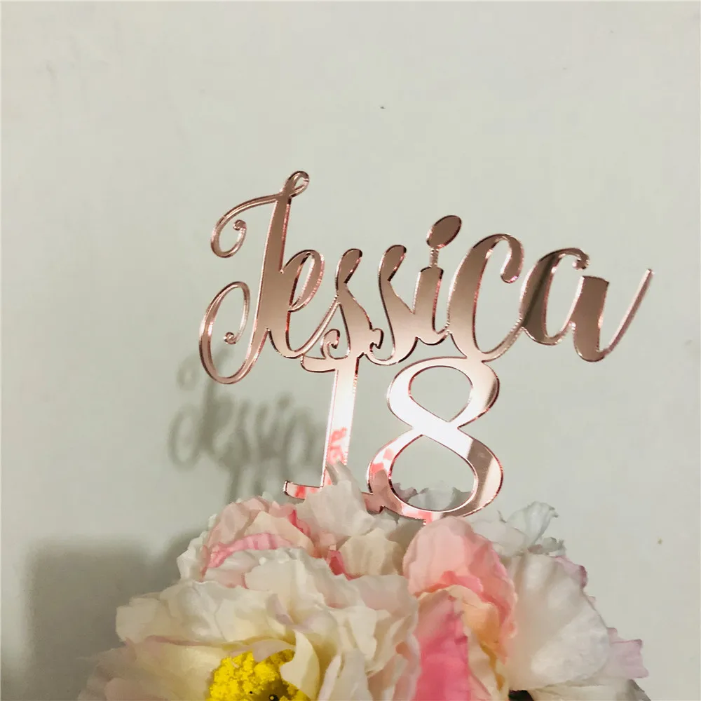 

Personalised Happy Birthday Cake Toppers. Custom Name age. Gold Glitter Birthday Cake Toppers. Stylish birthday cake decoration