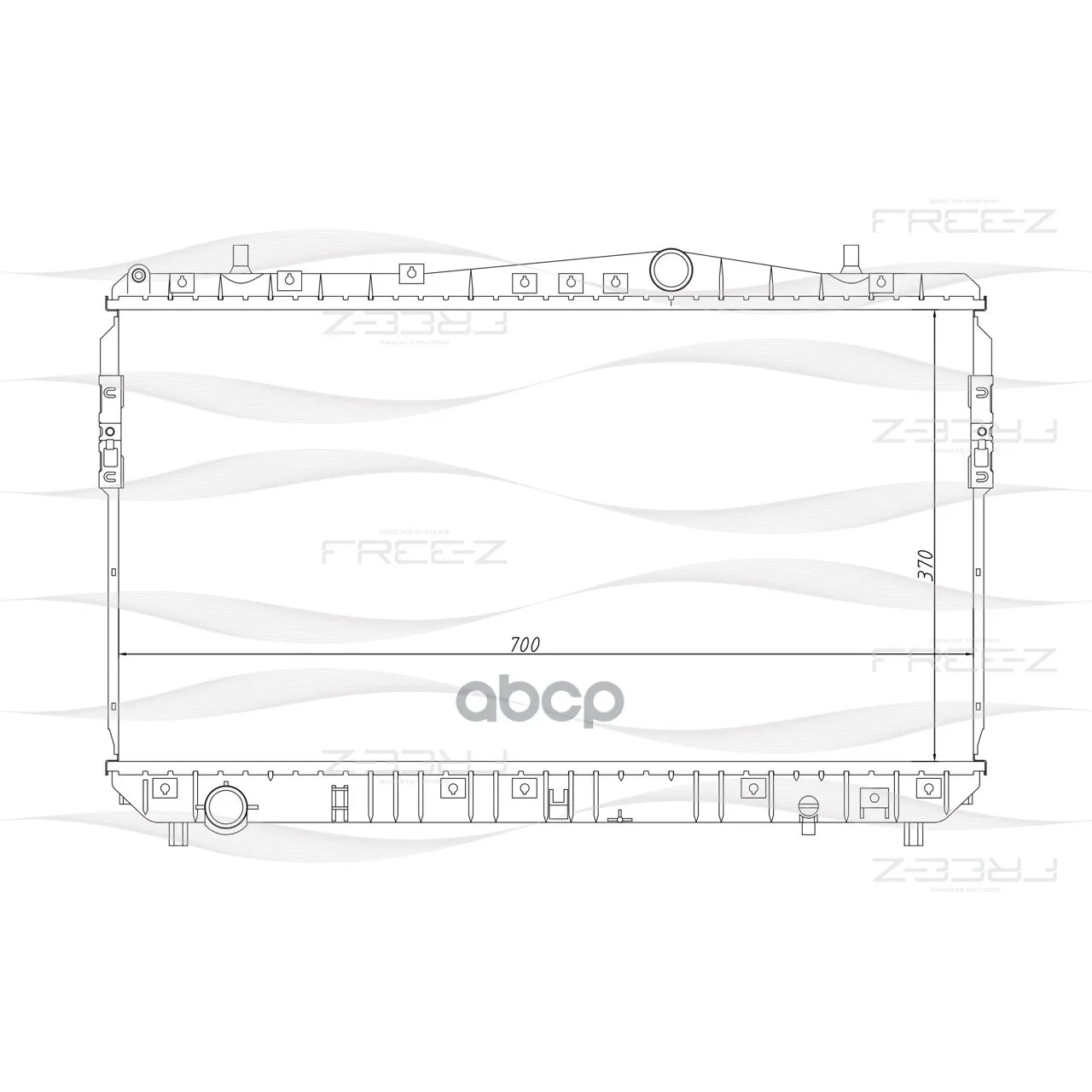 Радиатор Системы Охлаждения Chevrolet Lacetti/Nubira 05- FREE-Z арт. KK0129