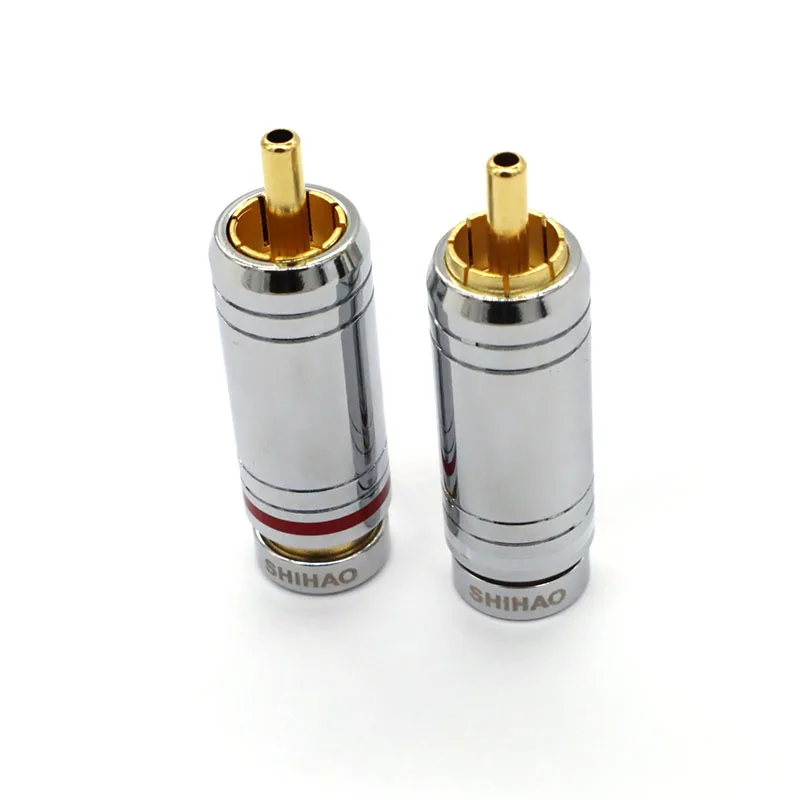 Позолоченные Hi-Fi RCA штекеры 4 шт./лот Hi-end ортофон 8NX разъемы | Автомобили и