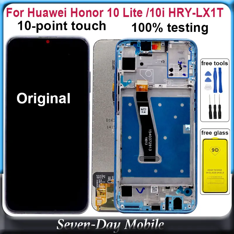 Для Huawei Honor 10 Lite ЖК дисплей с рамкой Полный сенсорный экран дигитайзер сборка для