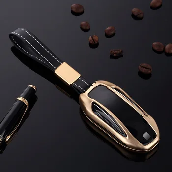 

Aluminum Alloy Key Case Suitable For Tesla Key Case Modelx Key Case Shell Buckle Aluminum Ornament Protective Case