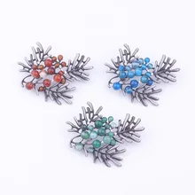 Европейский и американский лидер продаж, инкрустированные листья, натуральный агат, Винтажная брошь, Женский креативный Универсальный корсаж