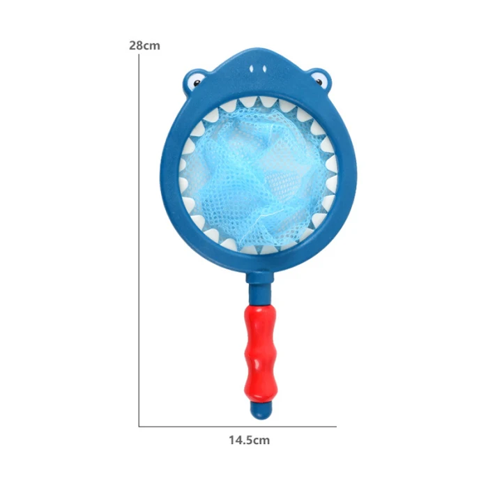Bath Toy Fishing Floating Squirts Toy and Water Fish Net Bathtub Bathroom Pool Bath M09