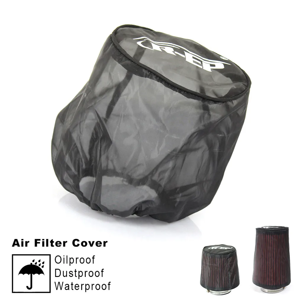 'R-EP, Универсальный воздушный фильтр, защитный чехол, водонепроницаемый, маслостойкий, пылезащитный, для высокого потока, воздухозаборные фильтры, черный