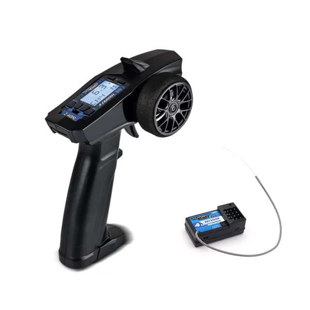 P32 Turbo Racing 91803G-C 2.4G 4CH VT system LCD Display Radio Transmitter Remote Controller with Receiver for RC Car Boat