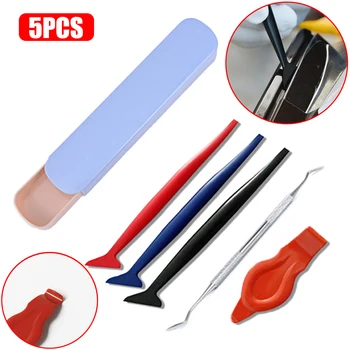 

5pcs Vinyl Film Tool Squeegee Scraper Auto Sticker Wrapping Magnet Accessories Carbon Fiber Window Foil Tint Film Car Tools