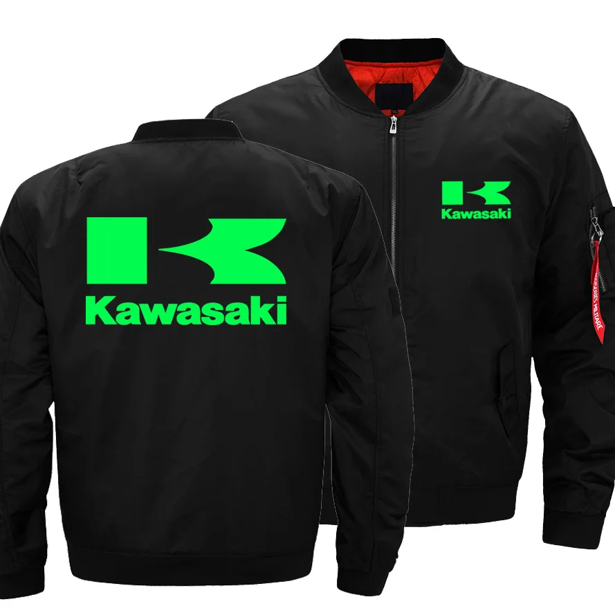 Новинка, мужская повседневная куртка KAWASAKI, армейский Военный летный пилот, куртка-бомбер, Мужская демисезонная верхняя одежда, военная куртка, большой размер - Цвет: thick model