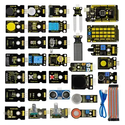 Keyestudio Kit de iniciación de Sensor 30 en 1, Kit Diy electrónico para Arduino 30 proyectos con caja de regalo con MEGA R3 para Arduino Starter