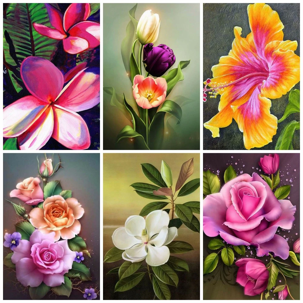 MOONCRESIN 5D Diy Diamond Painting Full Square Flowers New Arrival Embroidery Decoration For Home Hobby | Дом и сад