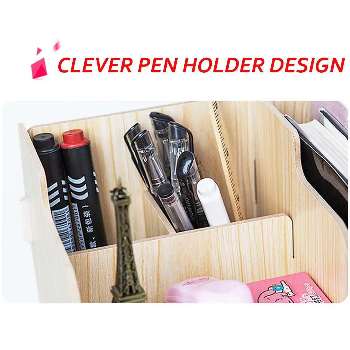 

Hot 7 Layers Cosmetics Organizer Makeup Storage Box Wooden Storage Box Drawer Saving Space Box Drawer with Tissue Holder for Hom