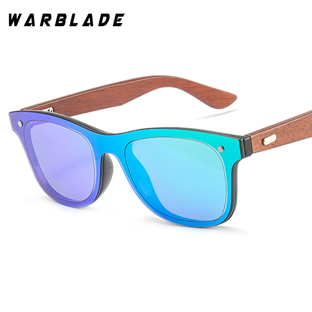 green lens WarBLade мужские деревянные очки черный орех солнцезащитные очки Аксессуары женские мужские солнцезащитные очки без оправы для мужчин очки Горячие - Цвет линз: green lens