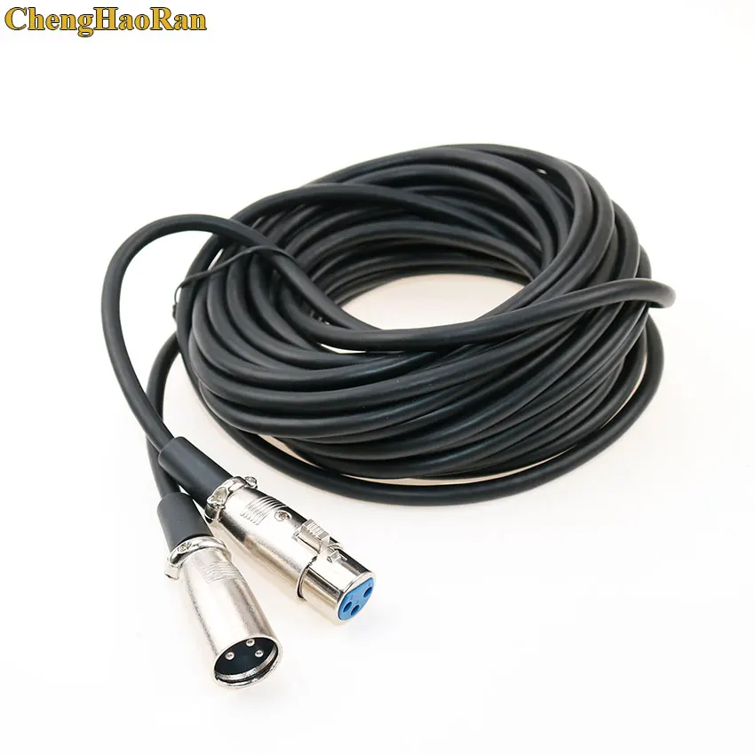3 Pin XLR Male to Female Microphone Extension Cable Audio Extension Cables Cord Wire Line Black for Microphone 1.5M 3M 5M 10M