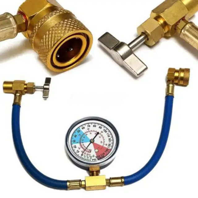 Kit Ricarica Aria Condizionata Auto R134A - Manometro, Facile Da Usare