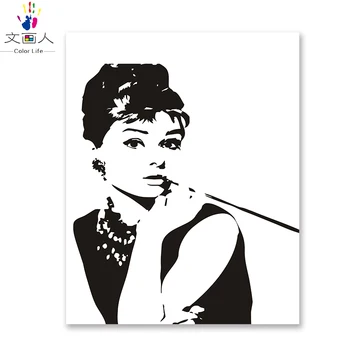 

figure painting Hofn Monroe diy digital oil painting by numbers for women girls practise paint on canvas picture art wall decor