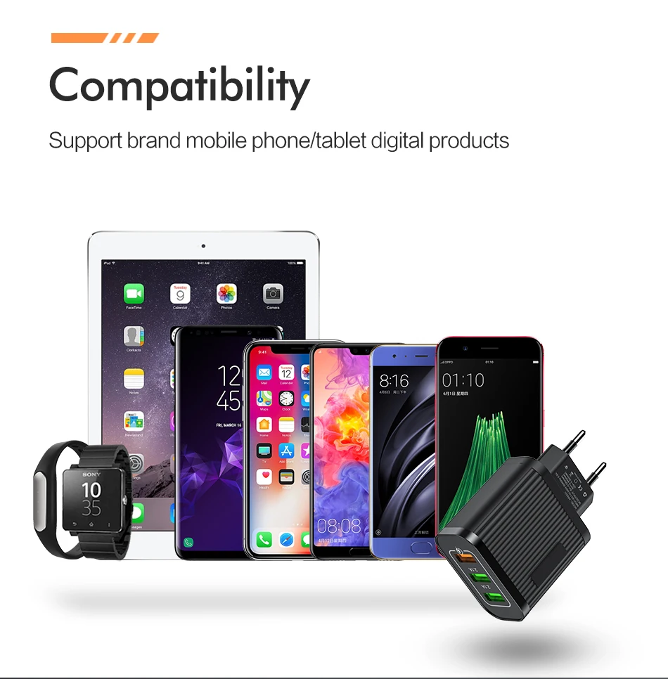 Зарядное устройство для телефона для iPhone 11 X samsung Xiaomi Быстрая зарядка QC 3,0 супер быстрое дорожное настенное зарядное устройство для мобильного телефона адаптер