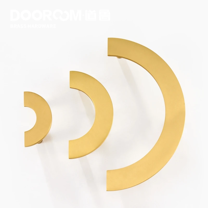 Латунные мебельные ручки Dooroom современные легкие Роскошные полукруглые для