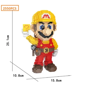 

2550pc Mario Mini Blocks Assembly Cartoon Model Brick Toys for Children Christmas Gifts Educational Toy skeleton dissection 7821